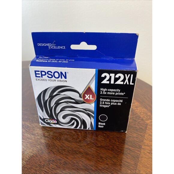 Epson 212XL Black Ink Cartridge For XP-4100, XP-4105, WF-2830, WF-2850 Brand New - Picture 1 of 6
